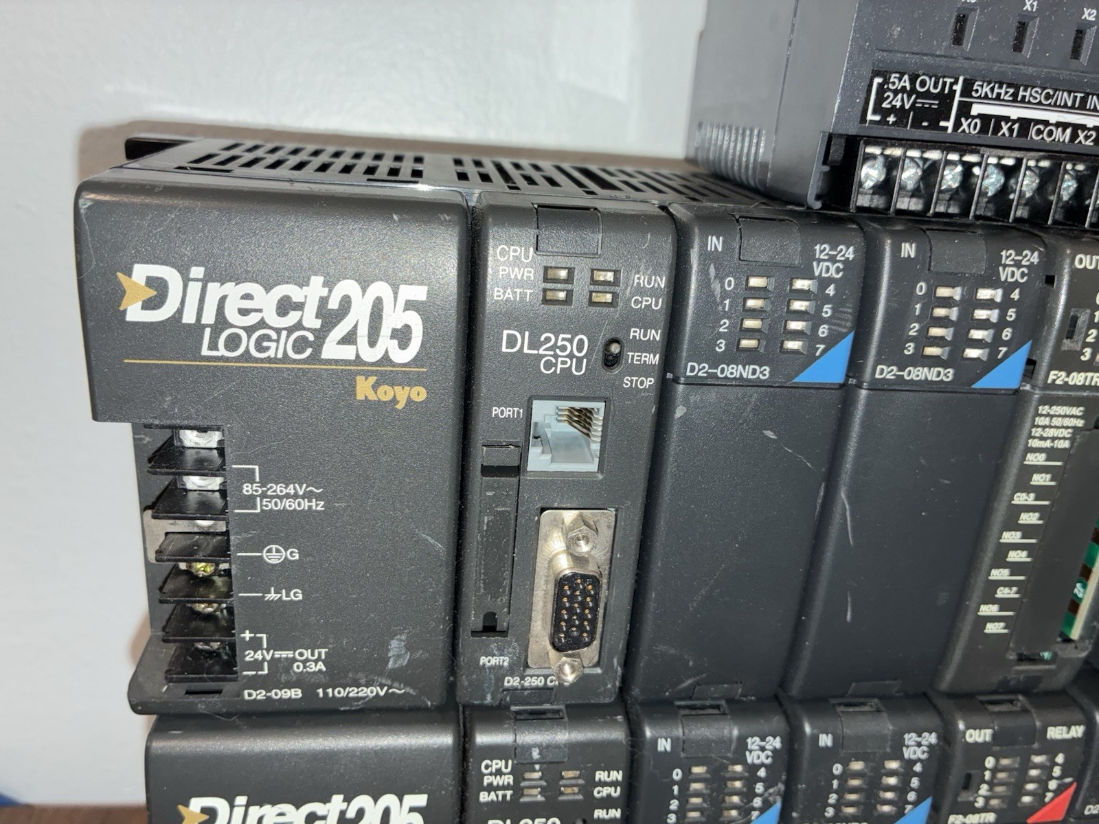 Automation Direct Logic 2 Units 205 Koyo and 1 Unt of 105 Untested – parts Lot:3