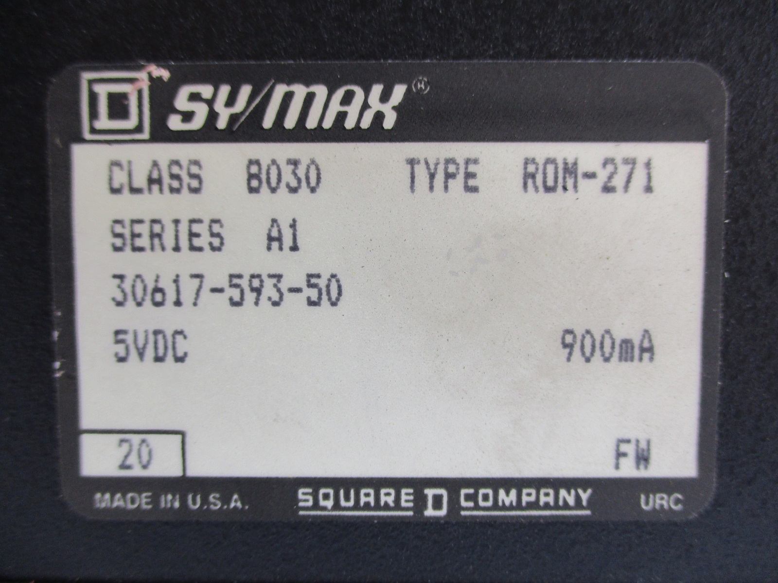 SQUARE D 8030ROM271 SER. A1 UNMP