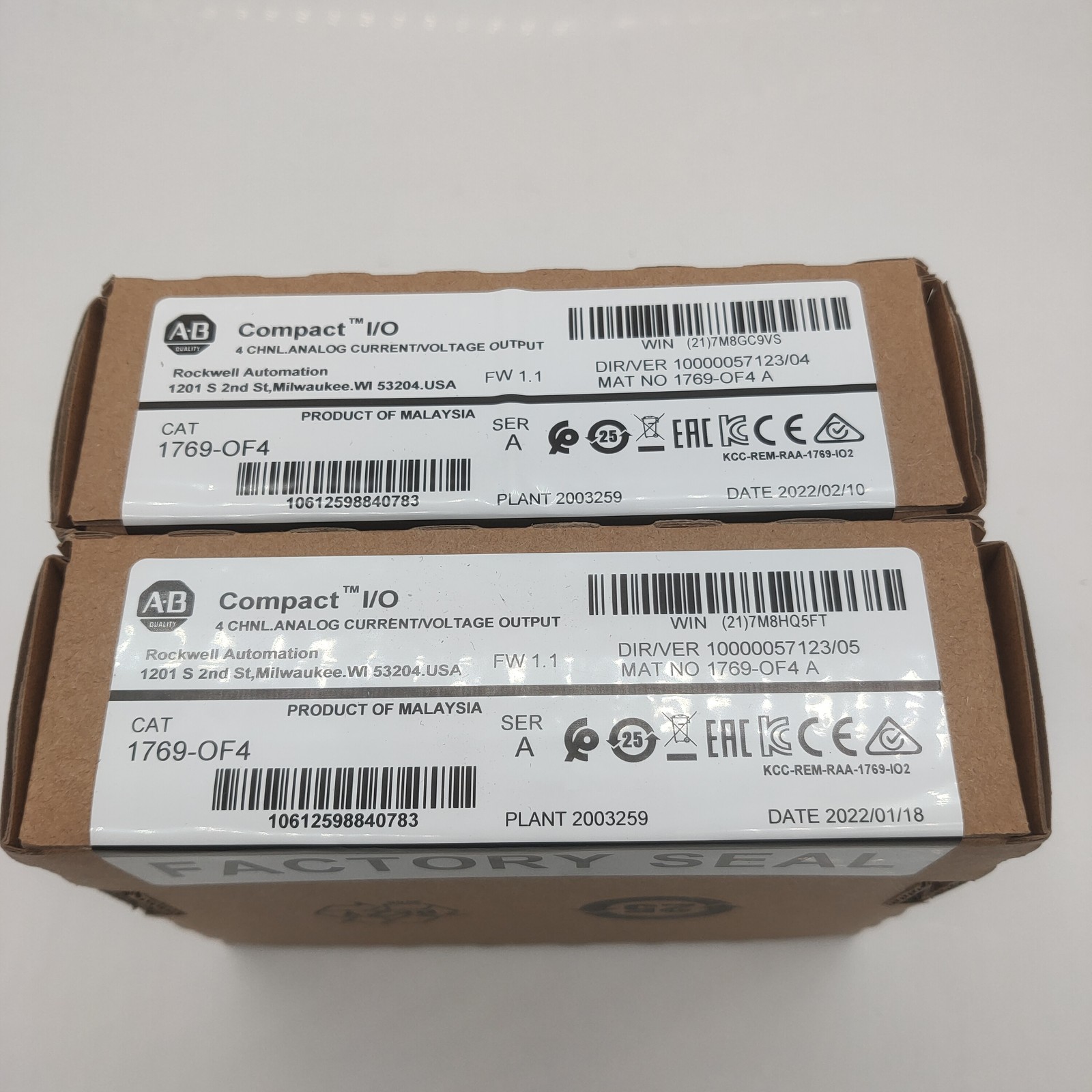 AB 1769-OF4 4Pt CompactLogix Analog Output Module 2023 New Sealed TX