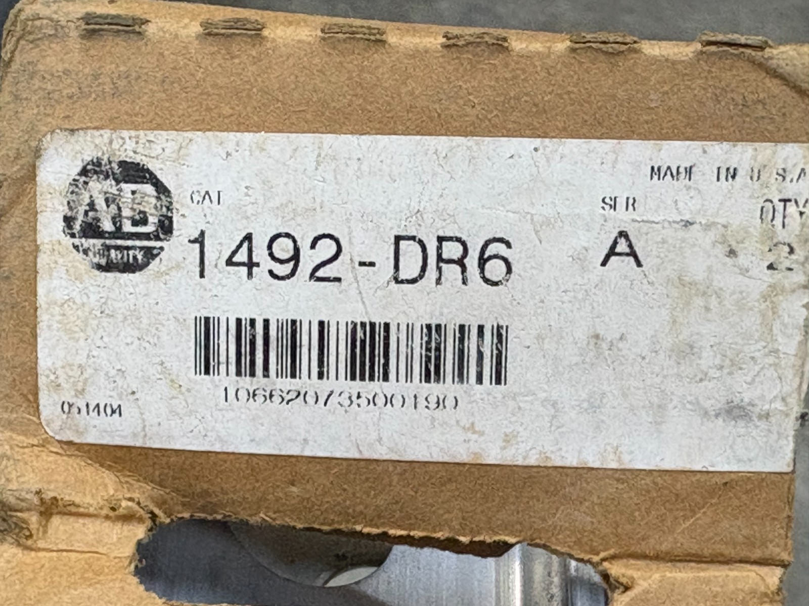 (2) ALLEN BRADLEY 1492-DR6 RAISED ALUMINUM DIN RAIL 35mm x 7.5mm x 57.4mm x 1m