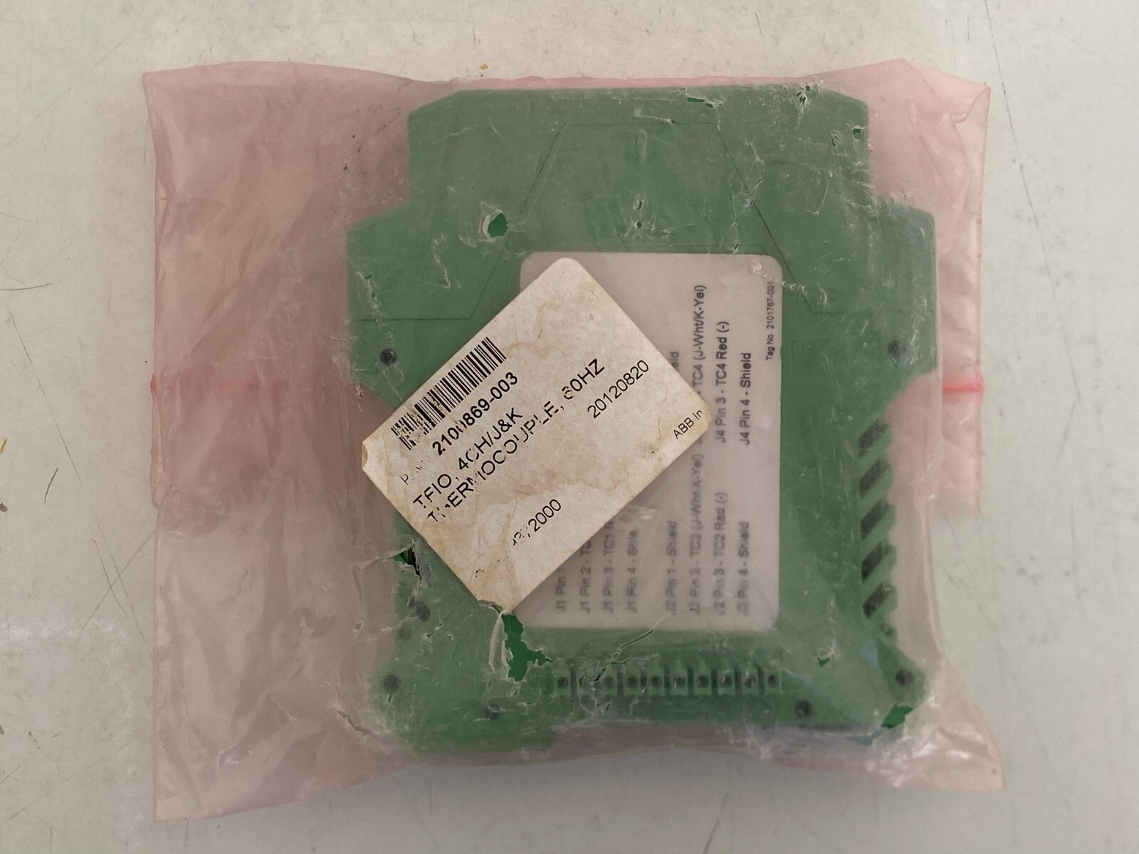 ABB / TFIO MODULE / 2100869-003 / 4CH/J&K TC / 2100869 / THERMOCOUPLE 60HZ