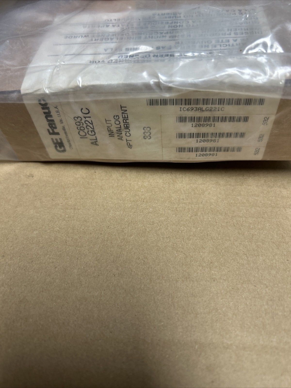 New GE Fanuc IC693ALG221C PLC Input Analog 4PT CURRENT Made in USA