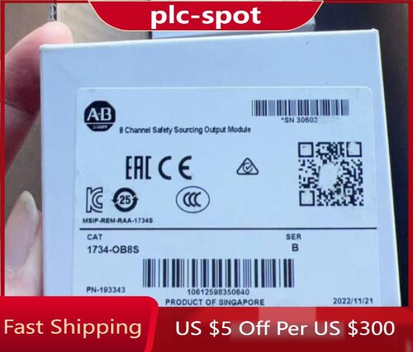 2023 New Factory Sealed AB 1734-OB8S SER B Point I/O Safety Output In US Stock