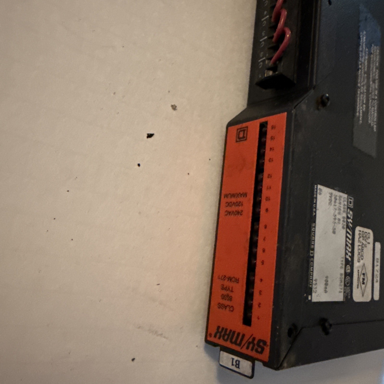 Square D SY/MAX ROM271 8030 Relay Output Module Parts