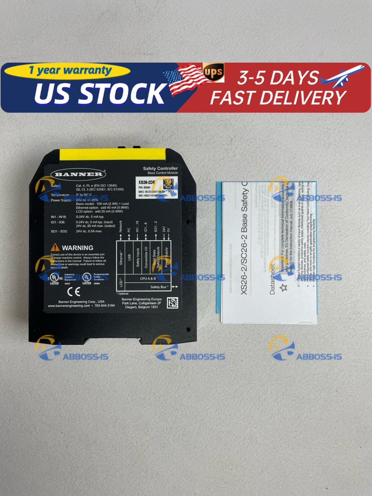 Brand new BANNER XS26-2DE Safety Controller Module XS26-2DE