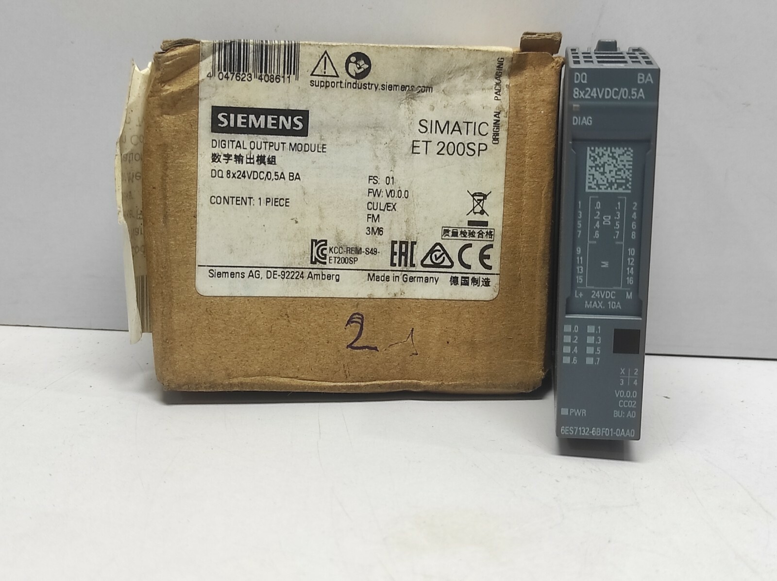 Siemens 6ES7 132-6BF01-0AA0 Digital Output Module 6ES71326BF010AA0 Simatic