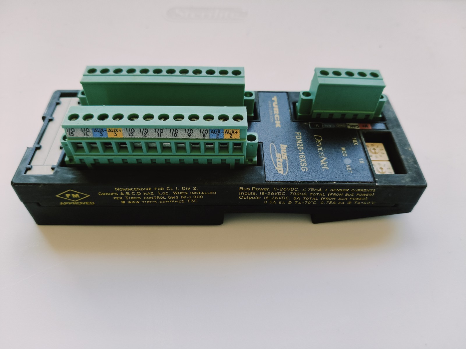Turck FDN20-16XSG DeviceNet Digital PLC Input/Output Module FDN20-16XSG