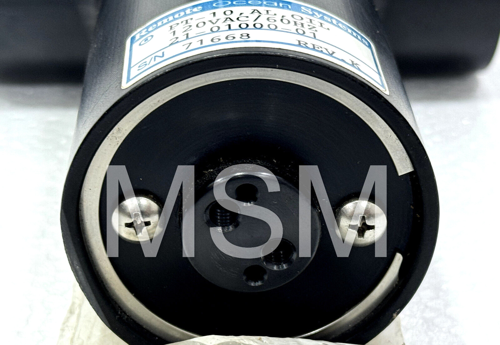 REMOTE OCEAN SYSTEMS Model PT-10,AL,OIL 120VAC/60HZ 21-01000-01 REV.K