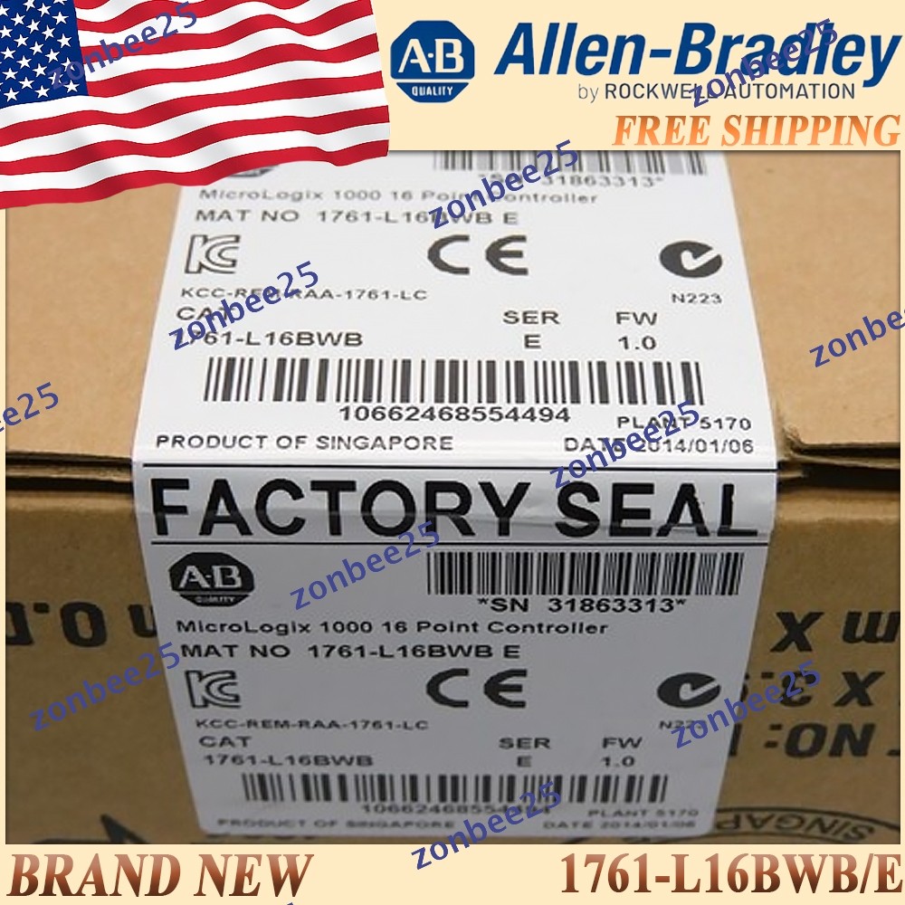 Brand New AB 1761-L16BWB/E MicroLogix 1000 16 Point Controller Free Ship US 1PC