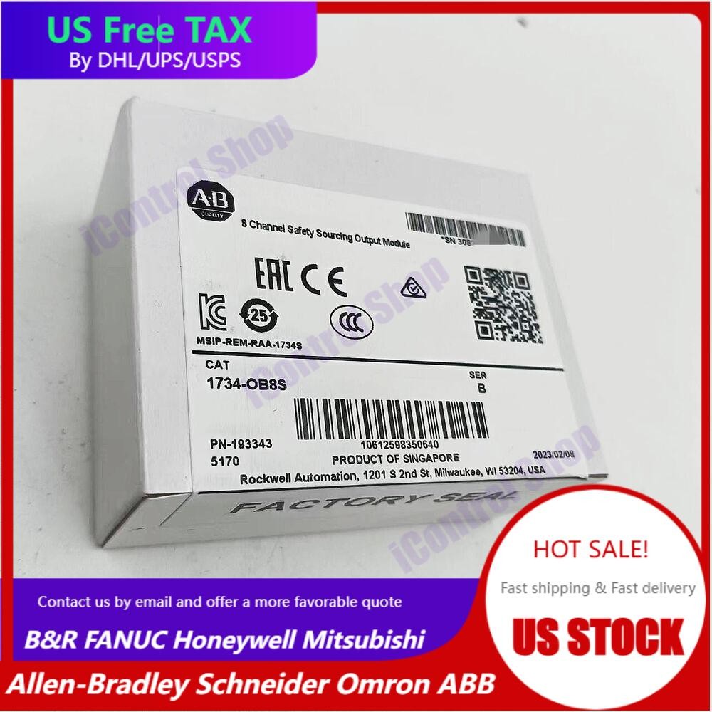 Allen-Bradley 1734-OB8S 8 Channel Safety Sourcing Output Module 1734OB8S New