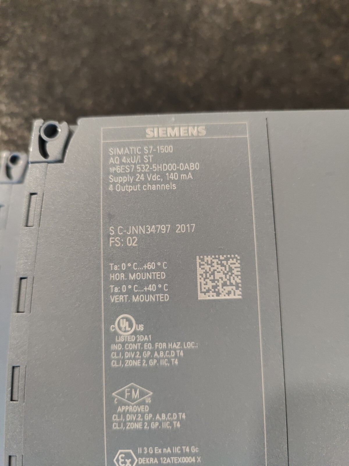 1PC SIEMENS AQ 4xU/I ST 6ES7 532-5HD00-0AB0 6ES7532-5HD00-0AB0 USA!! FAST SHIP!!
