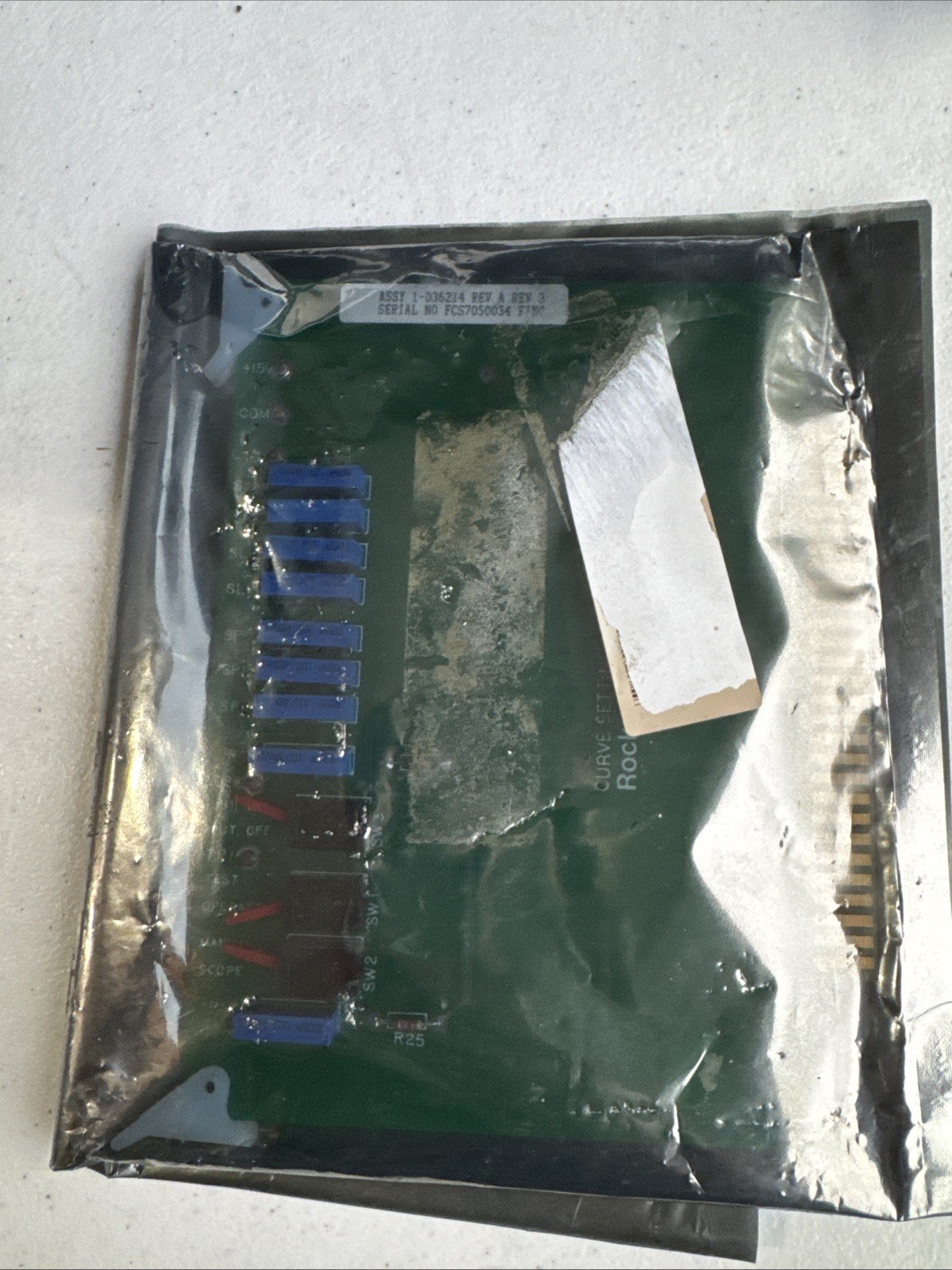 REV. A REV. 3 ROCKWELL GOSS 1-D36214 CURVE SETTING BOARD