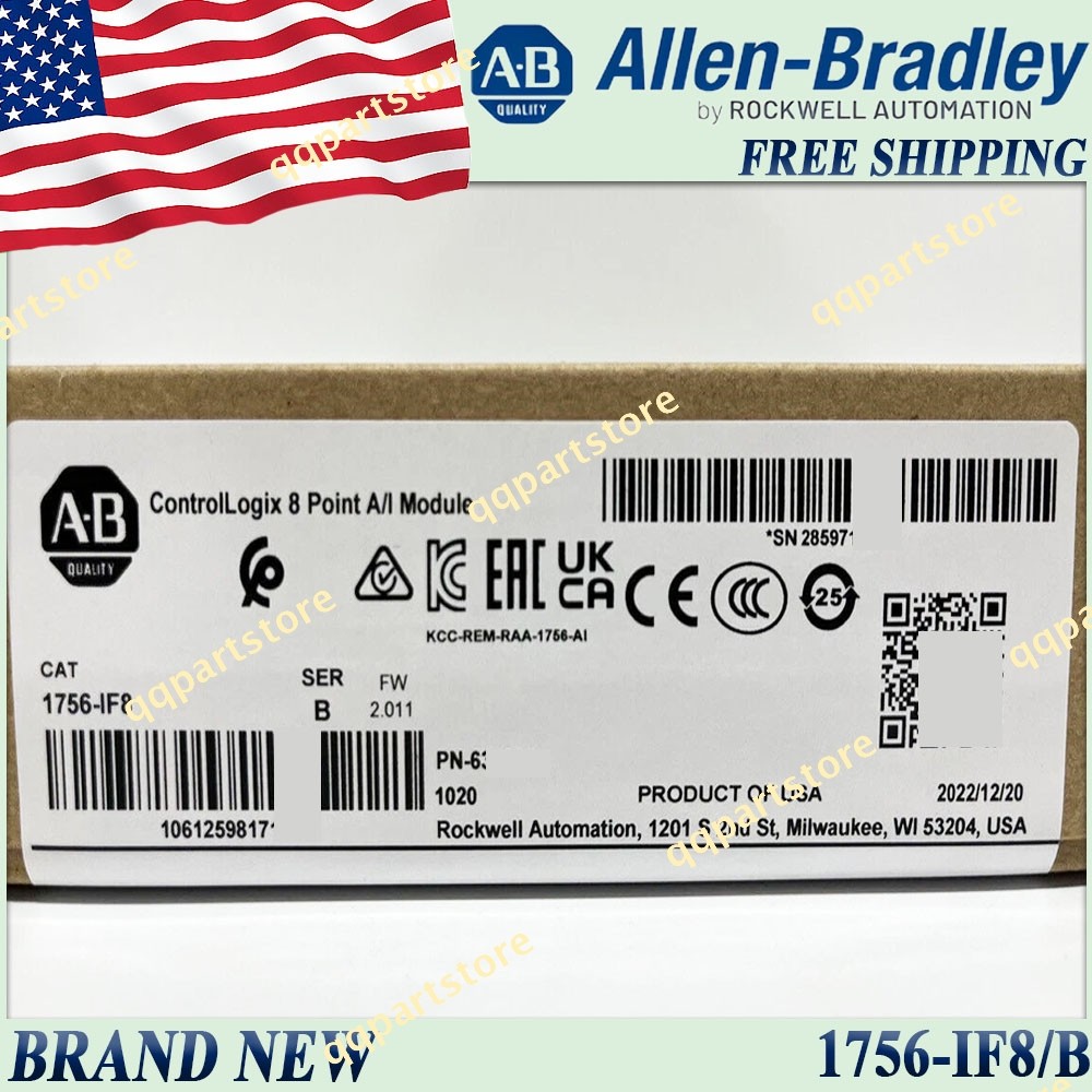 Factory Sealed AB 1756-IF8/B ControlLogix 8Point A/I Module 1756IF8 B Free Ship