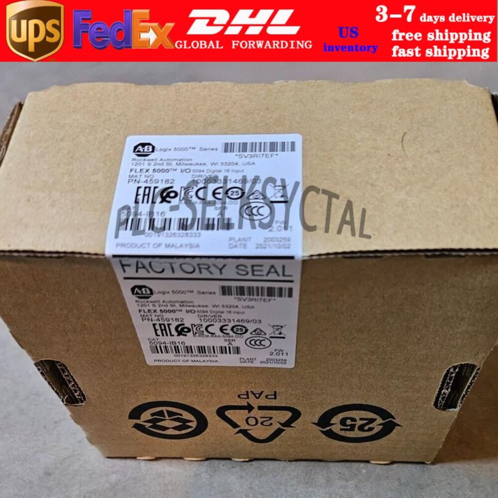 AB Flex Logix 5000 DC Input Module – 5094-IB16 New Factory Sealed US Free Tax