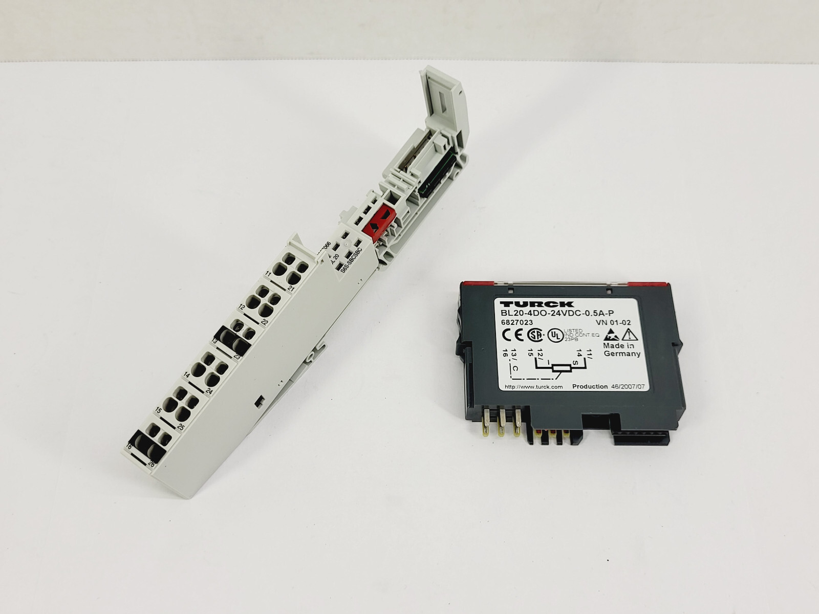 Turck BL20-4DO-24VDC-0.5A-P (6827023) BL20 System 4Ch 24V Digital Output Module