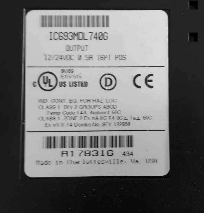 GE-Fanuc IC693MDL740G Output Module