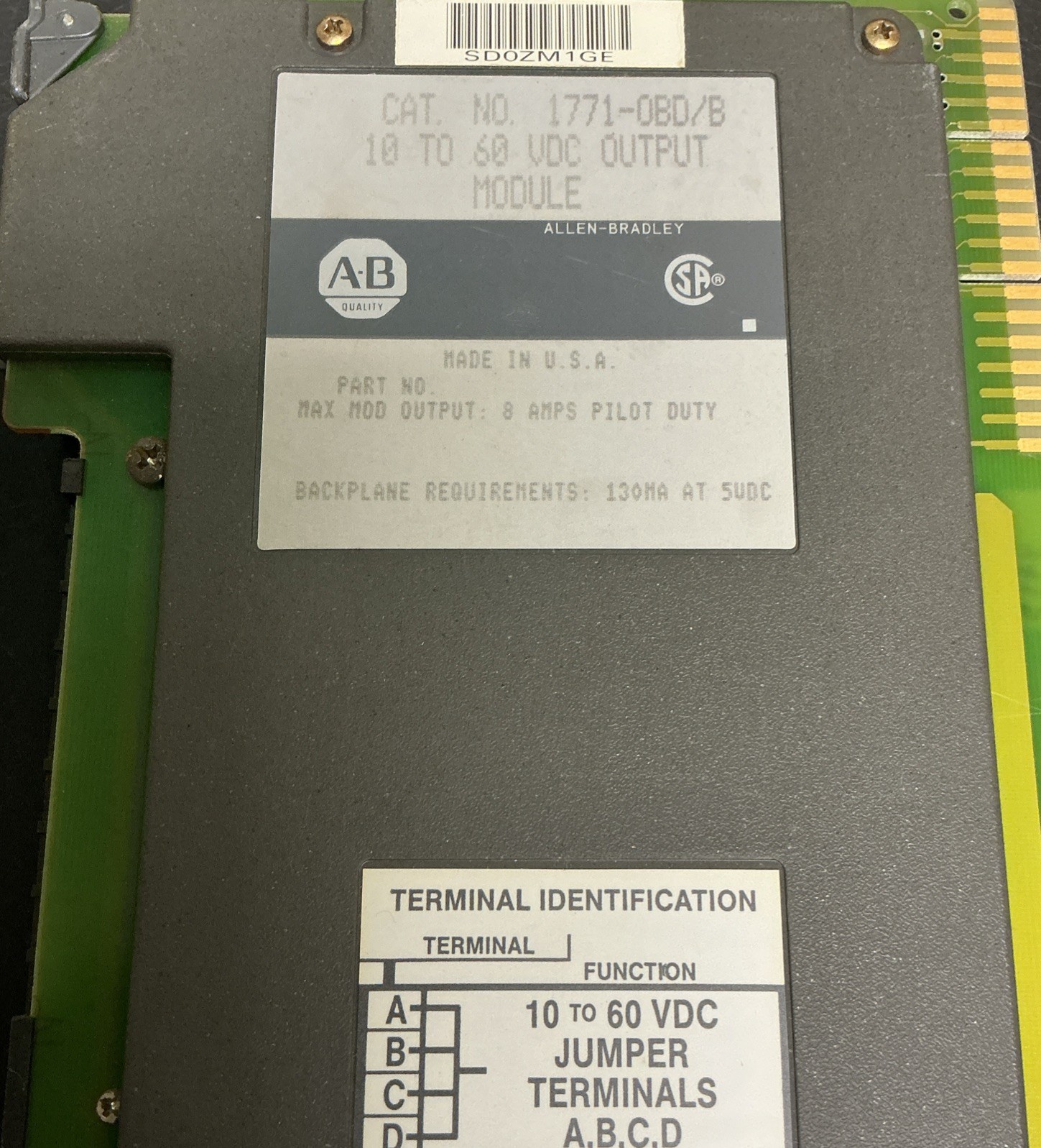 Lot of 2 Allen Bradley Output Modules | 1771-OB and 1771-OBD/B
