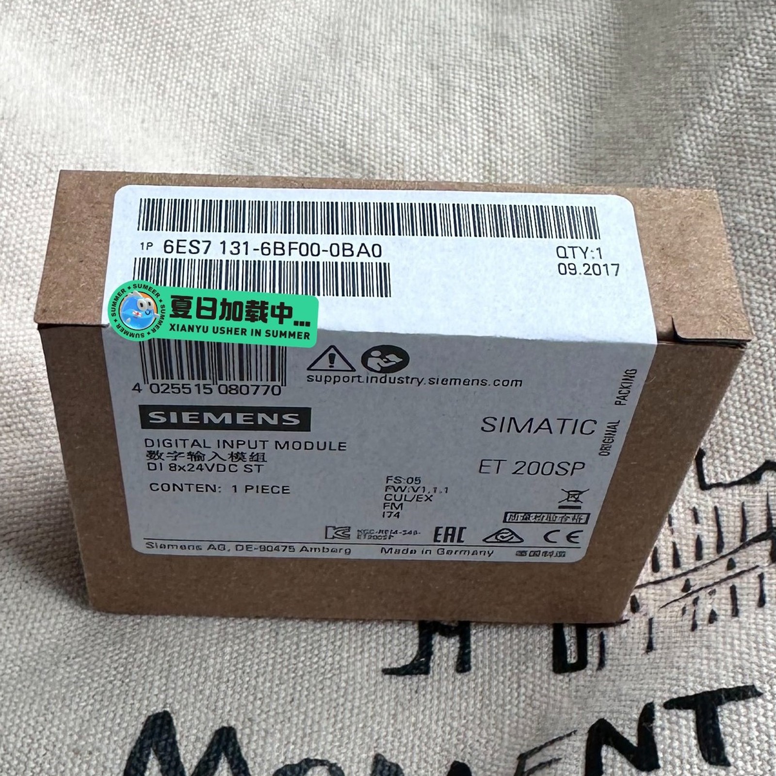 1PC Siemens 6ES7131-6BF00-0BA0 New In Box 6ES7 131-6BF00-0BA0 one year warranty