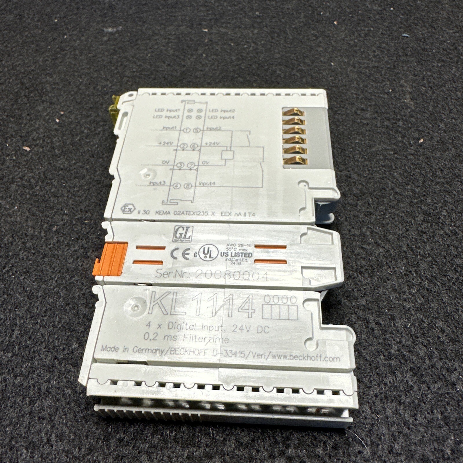 KL1114 Beckhoff 24VDC 0.2 MS 4 X Digital Input (st1232)