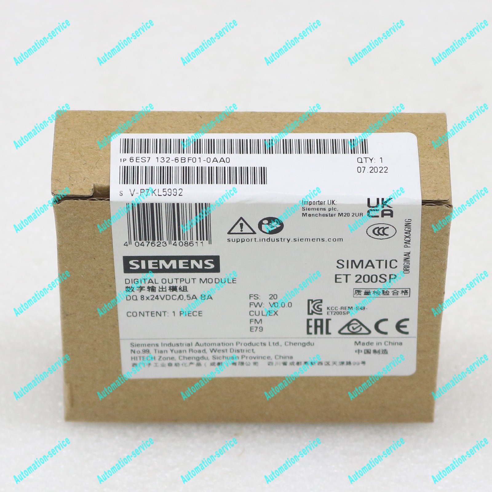 1PC NEW SIEMENS 6ES7 132-6BF01-0AA0 ET 200SP Digital output module ship DHL