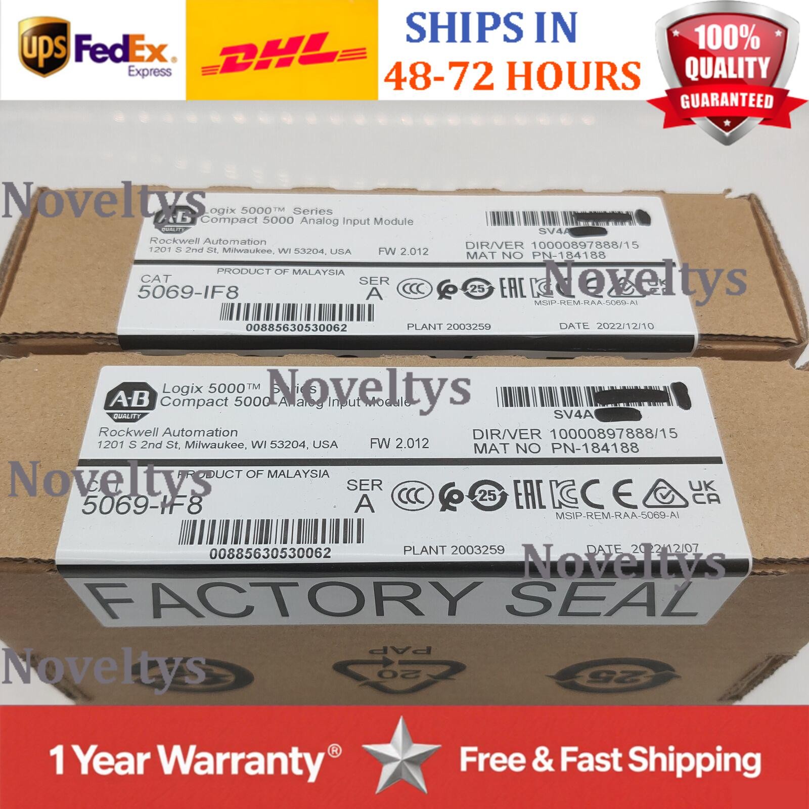 New AB 5069-IF8 /A Compact 5000 Analog Input Module 5069IF8 US US Free Tax