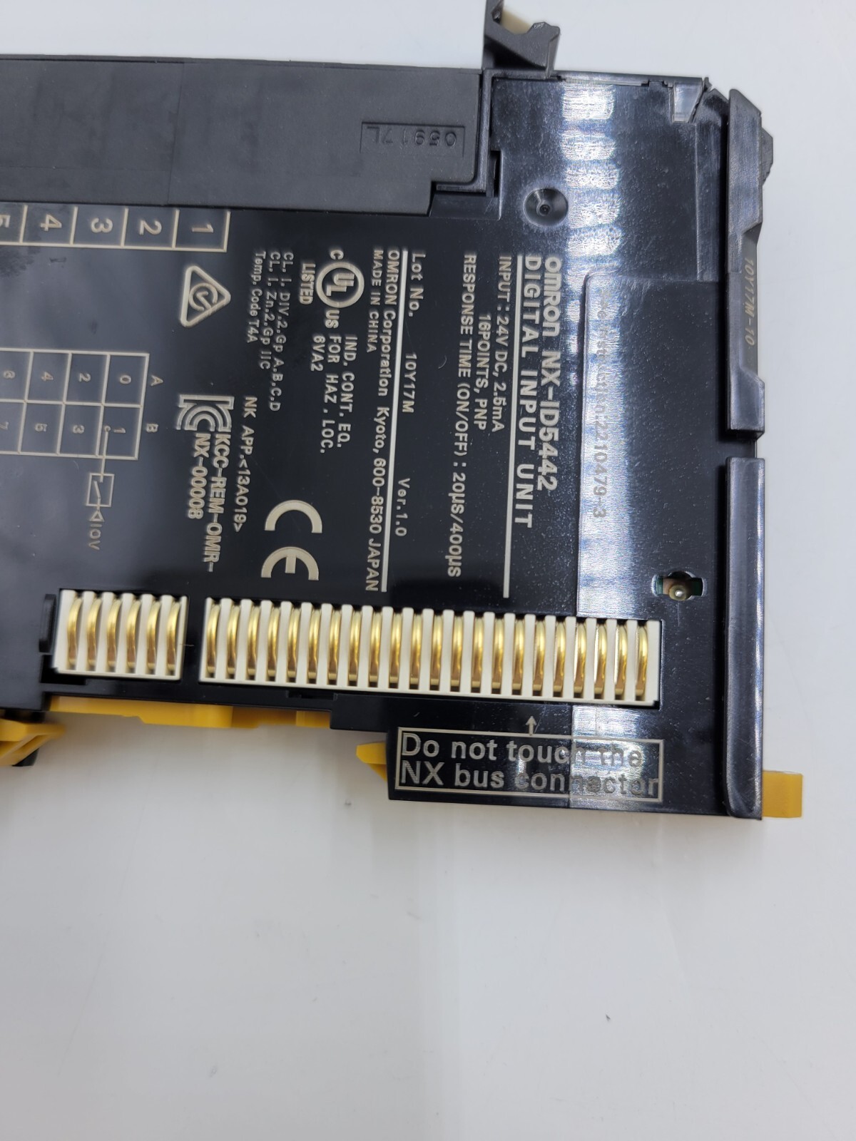 Omron NX-ID5442 Digital Input Unit 16 Points 24 Volt DC 2.5mA NX Series Black