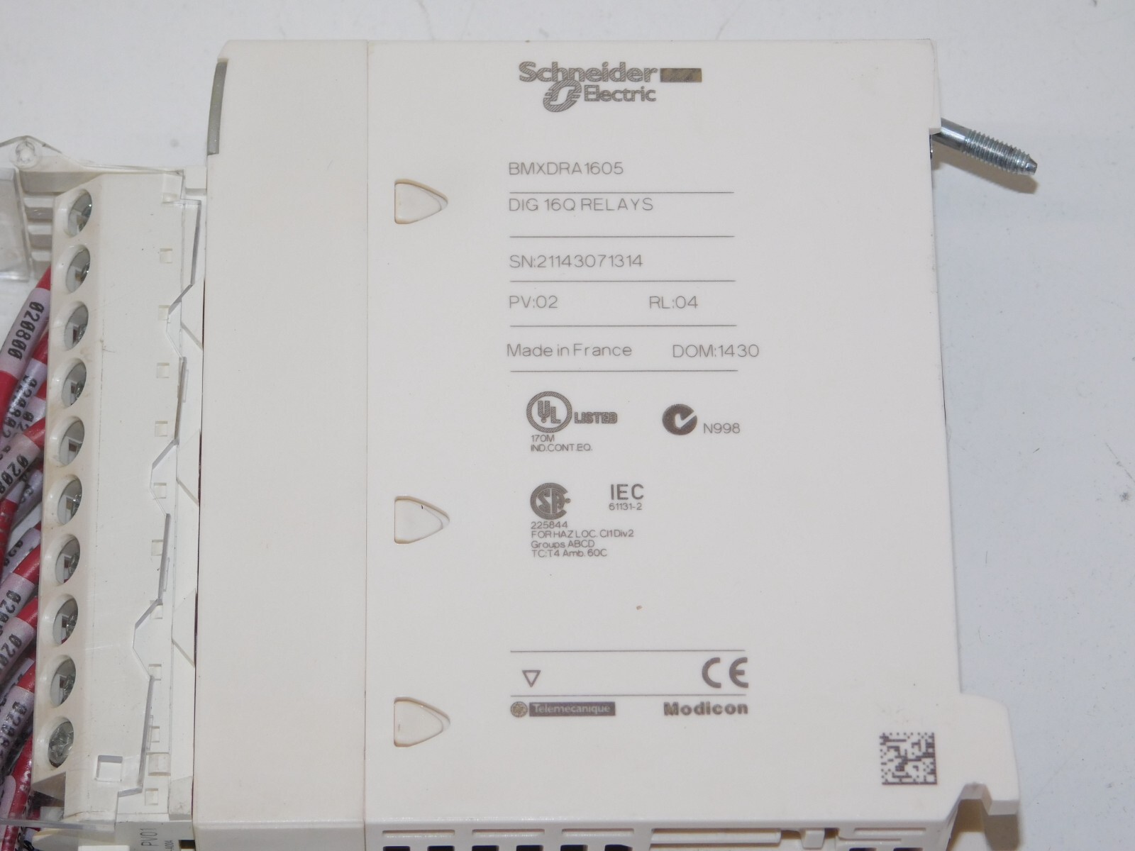 Schneider BMXDRA1605 Modicon I/O Module DIG 16Q Relays Unit DRA1605 Made France