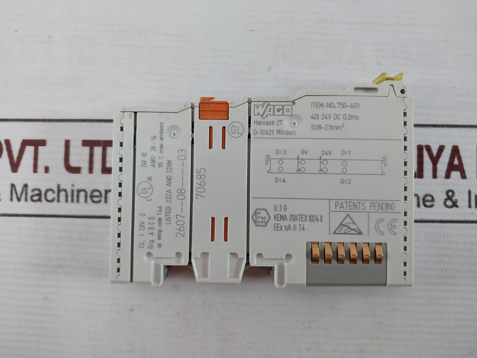 Wago 750-403 Digital Input Module 4DI 24VDC 0.2MS, 55 C 0.08-2.5MM2