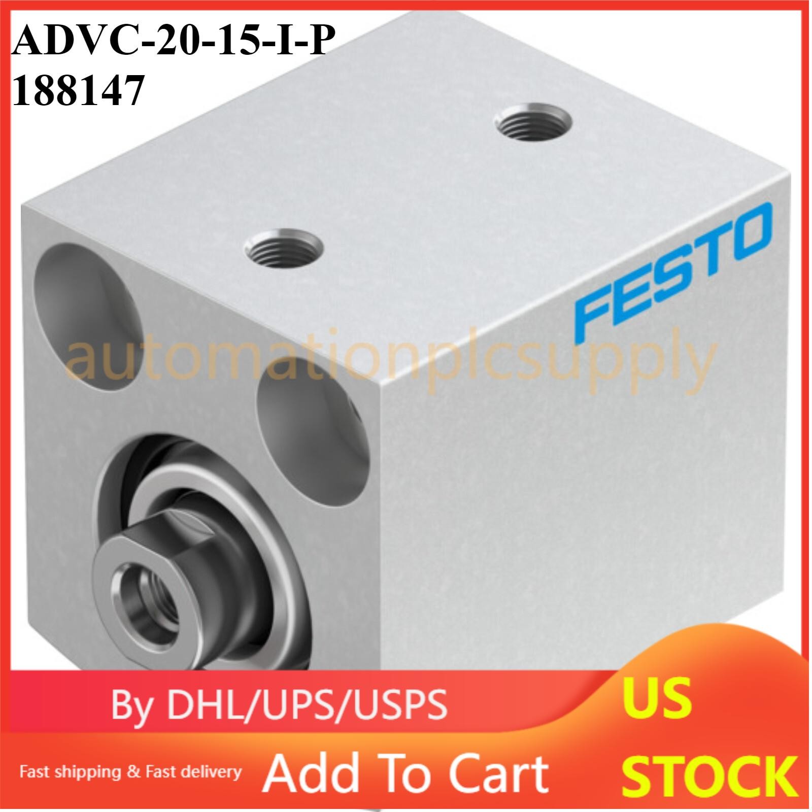 US FREE TAX New FESTO ADVC-20-15-I-P 188147 short stroke cylinder