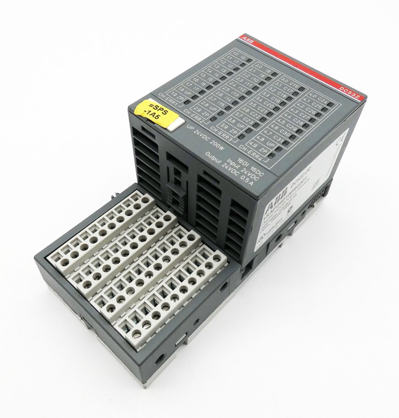 ABB DC532 1SAP240100R0001 E:D0 I/O Module + TU515 1SAP212200R0001 E:C0 -used-