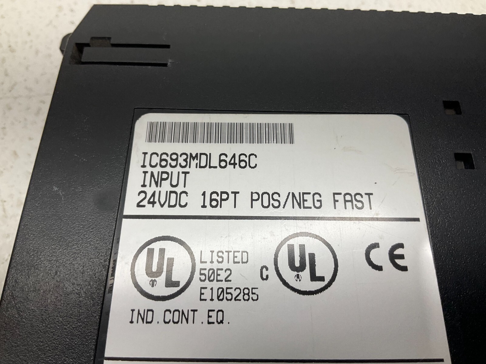 GE Fanuc IC693MDL646C 24 VDC 16 Point Pos/Neg Fast Input Module IC693 (TBI)