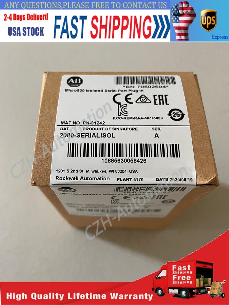 AB 2080-SERIALISOL NEW SEALED AB Micro800 Isolated Serial Port Plug-In Fast Ship