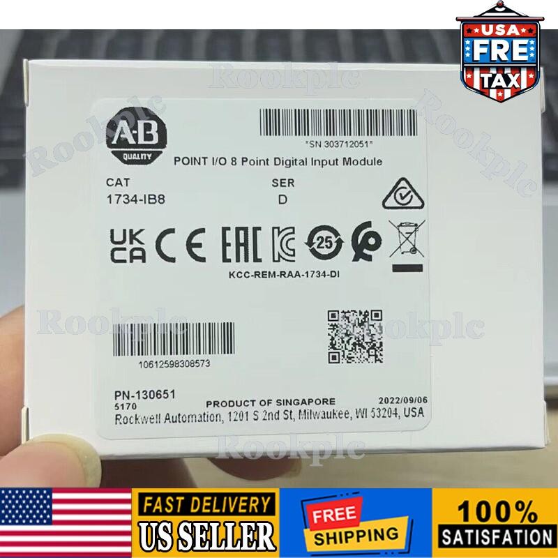 New Factory Sealed AB 1734-IB8 8 Point Digital Input Module 1734IB8 US Free Tax