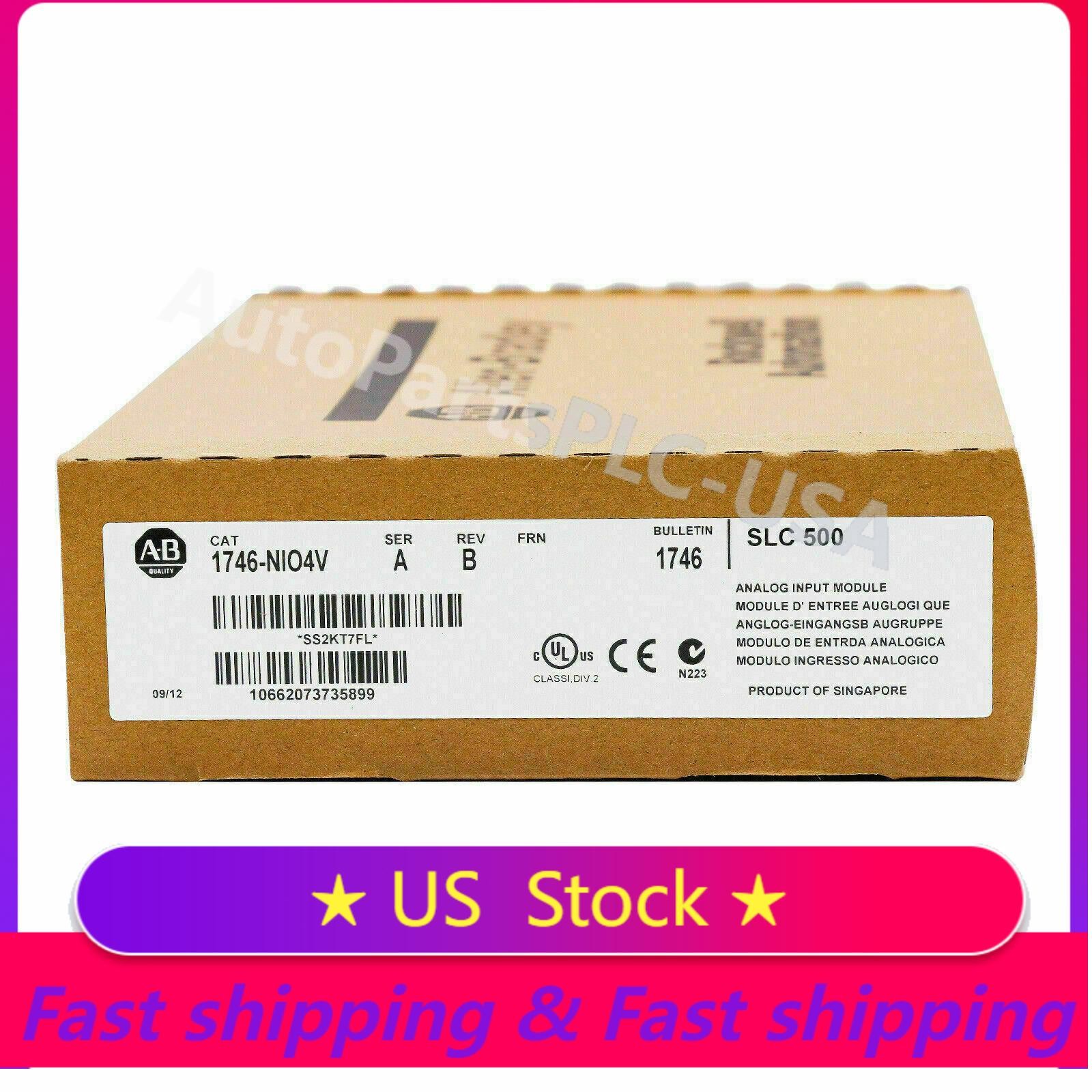 Sealed AB 1746-NIO4V SER A SLC 500 Analog Output Module FAST SHIP US Free Tax