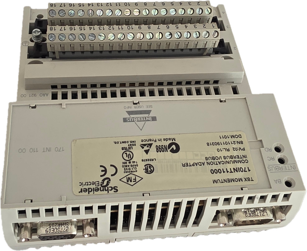 Schneider Electric 170aao92100 Analog Output 4 Ch 4-20ma & 170INT11000 Adapter