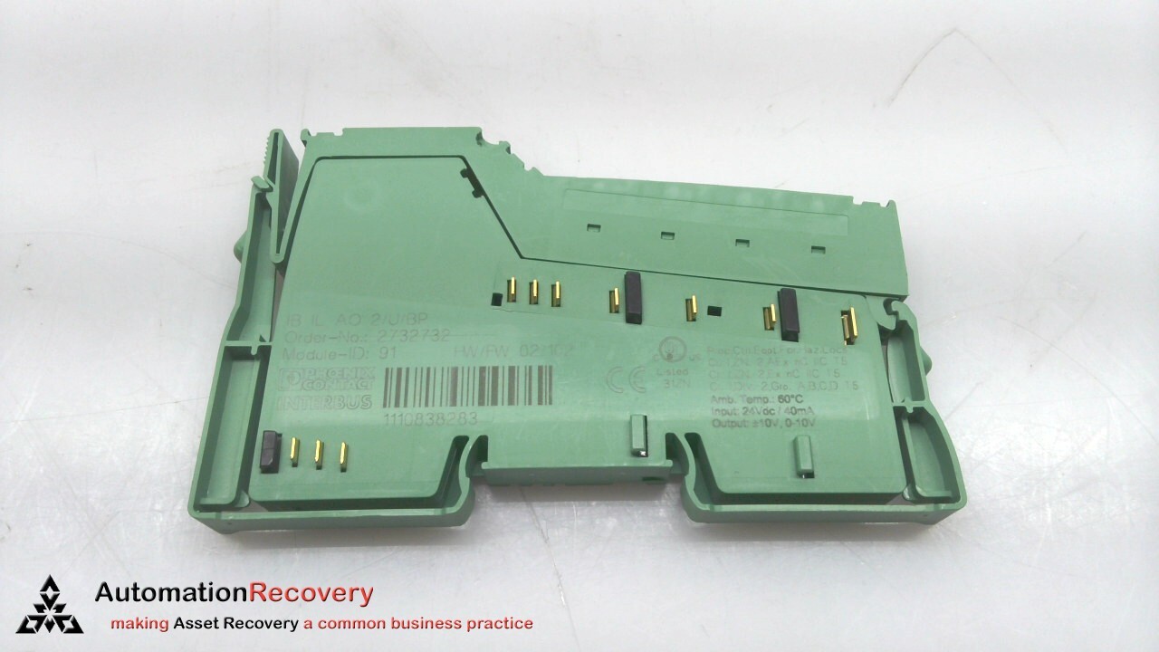 PHOENIX CONTACT IB IL AO 2/U/BP INLINE ANALOG OUTPUT TERMINAL #305565