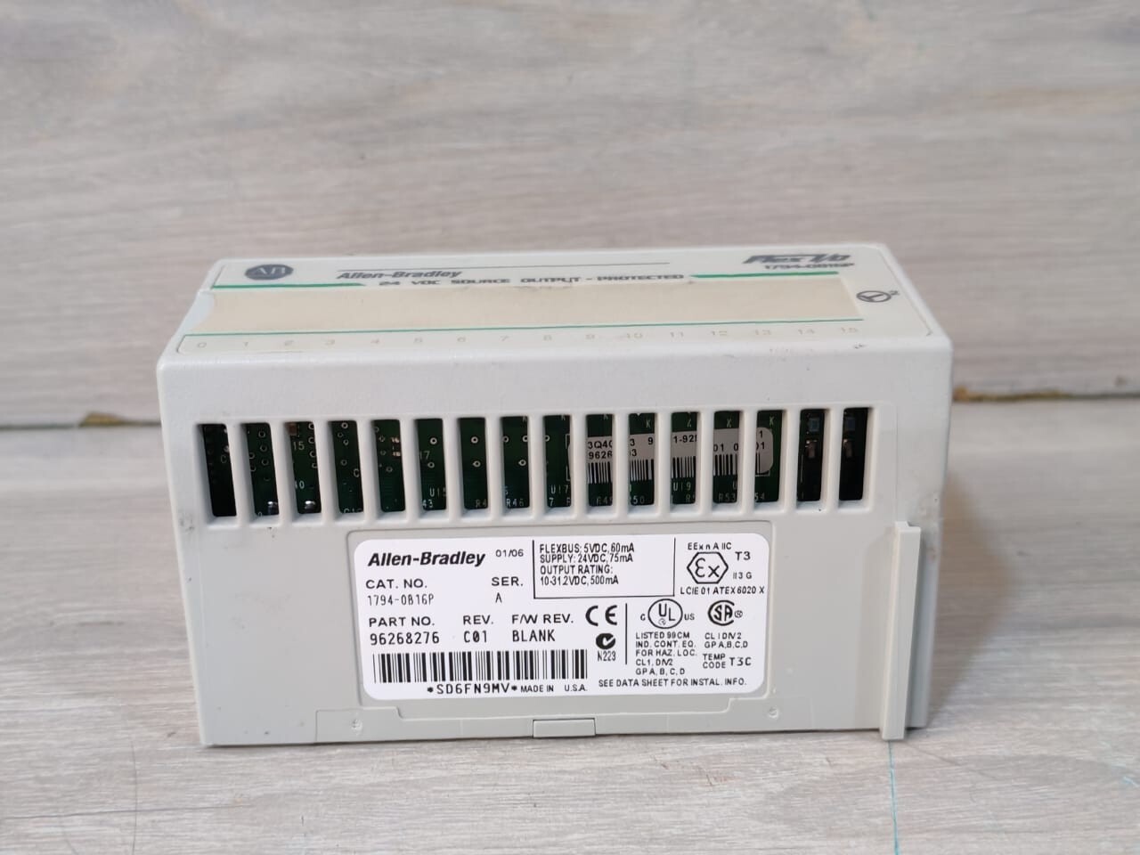 ALLEN-BRADLEY 1794-OB16P FLEX I/O DISCRETE OUTPUT MODULE LOT 3 PCS