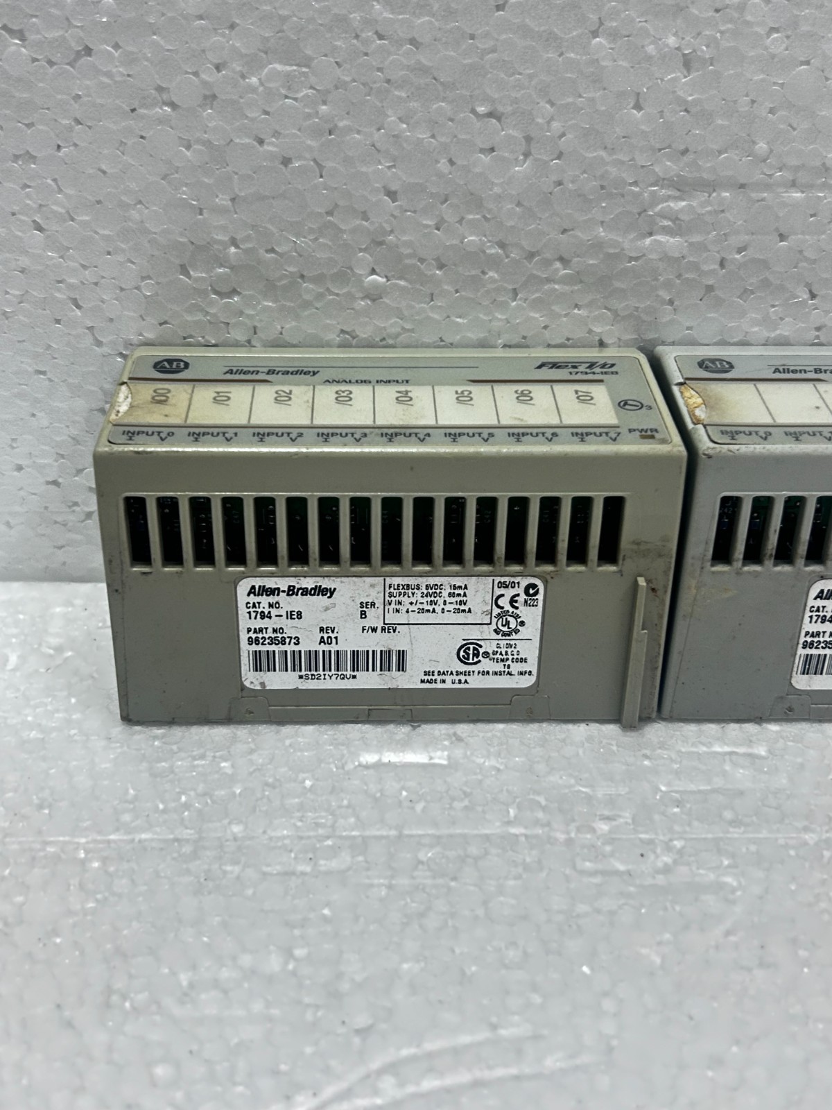 Allen Bradley 1794-IE8 Ser B With 1794-TB3/A Analog Input Module Lot Of 2pcs