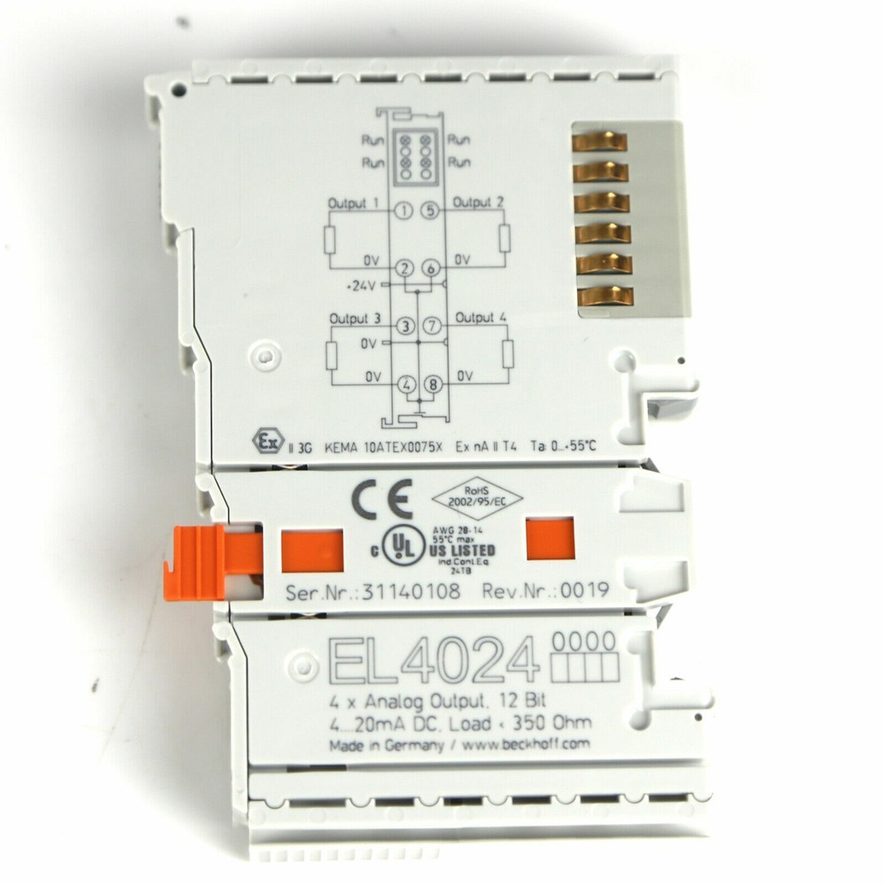 New 1Pcs BECKHOFF EL4024 4-channel Analog Output Terminal
