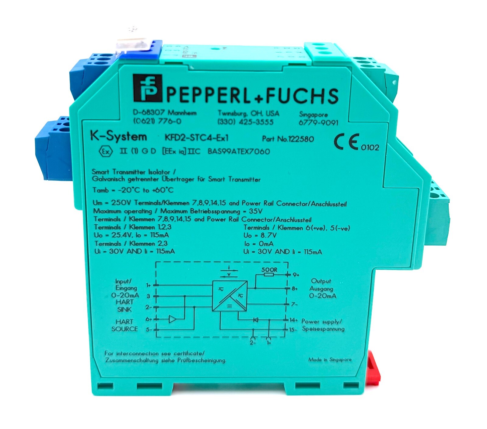 Pepperl + Fuchs KFD2-STC4-Ex1 Smart Transmitter Isolator Module # 22580 K-System