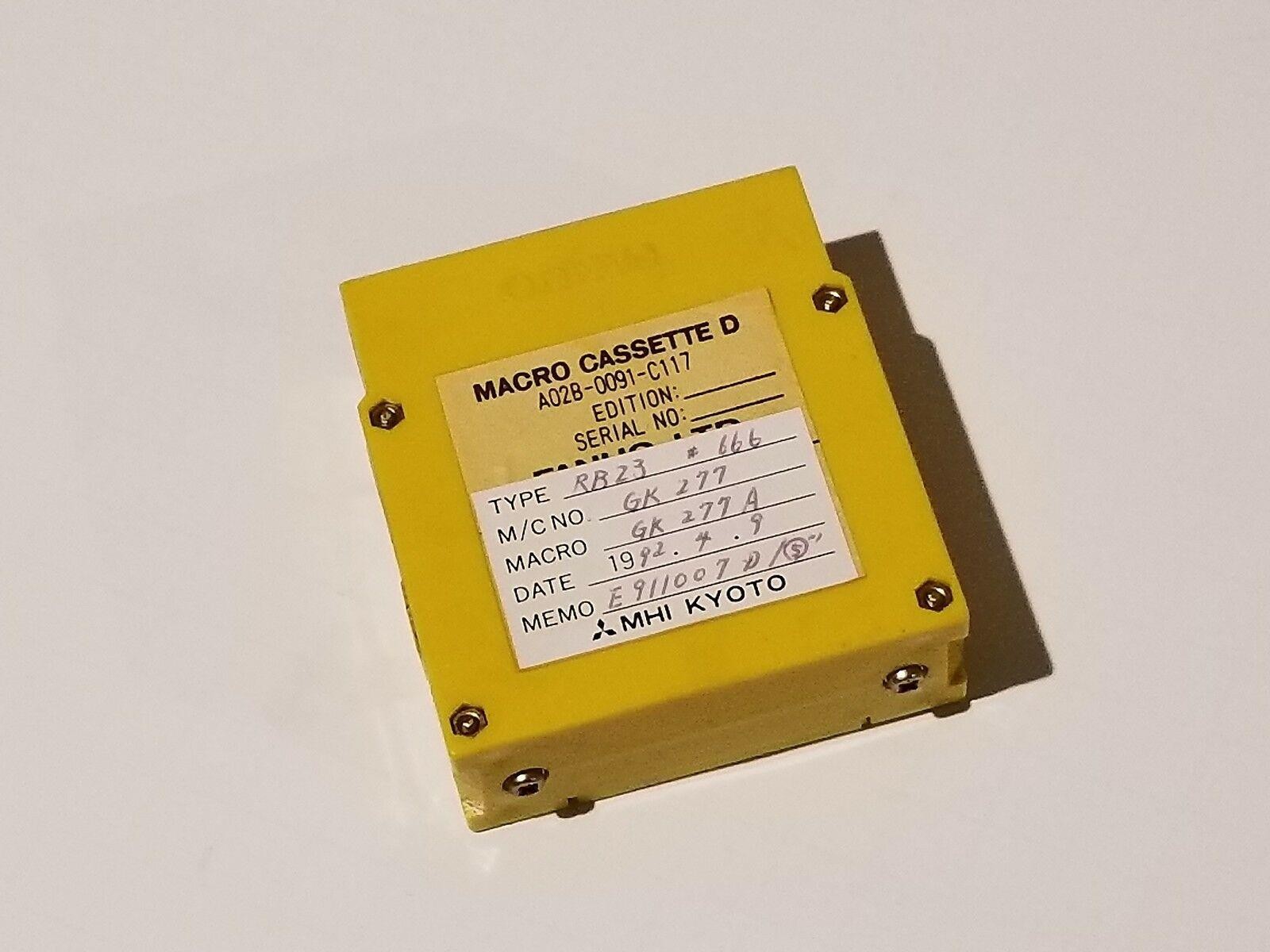 Fanuc A02B-0091-C117 RB23 #666 Macro Cassette D