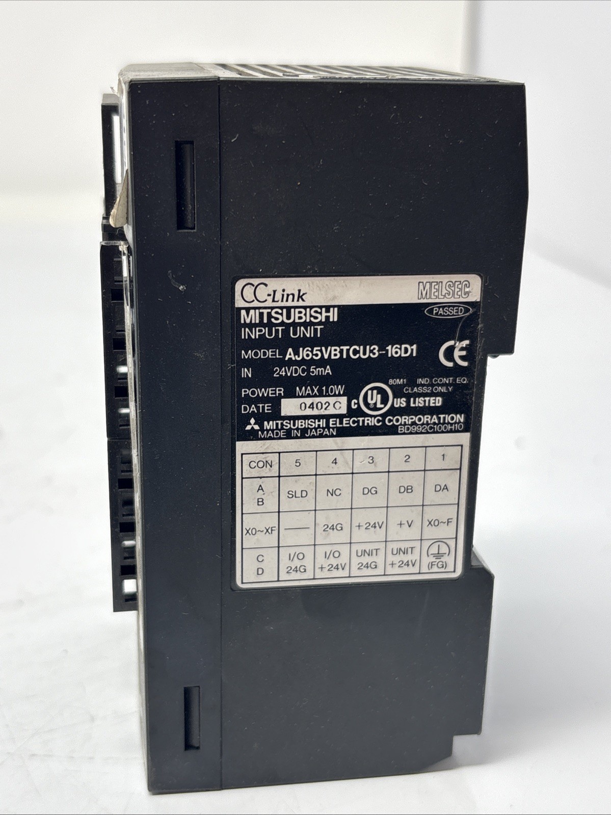 Mitsubishi Electric MELSEC CC-Link 24VDC Input Unit AJ65VBTCU3-16D1