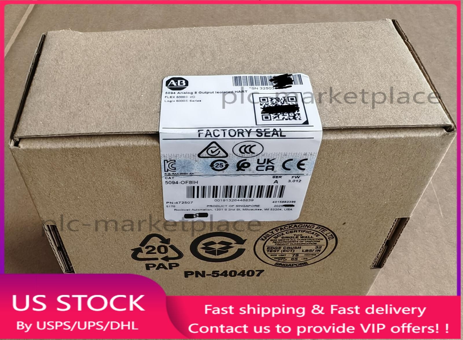 New Sealed 5094-OF8IH Seies A Flex 5000 I/O Analog 8 Output Module Safty DHL DHL