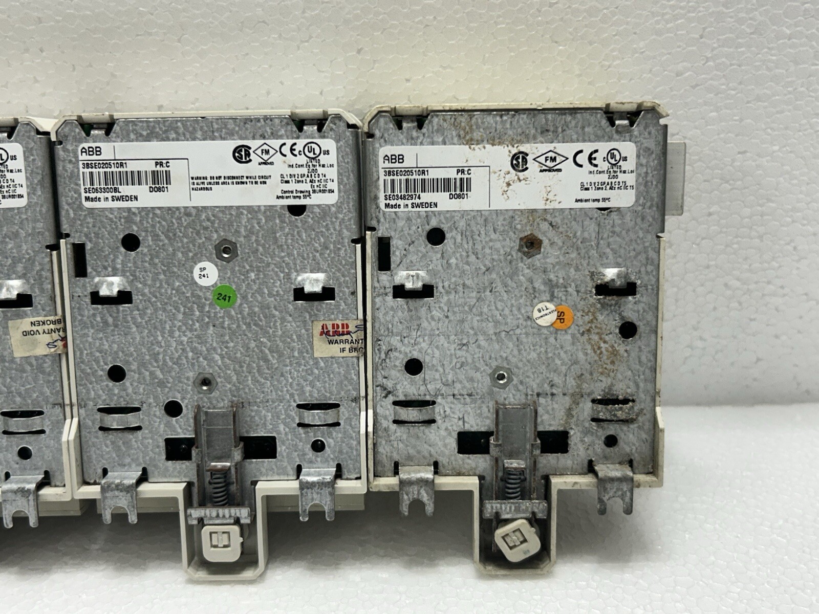 LOT OF 5PCS 3BSE020510R1 DO801 I/O OUTPUT MODULE DIGITAL 16 CHANNEL 0.5 AMP 24 V