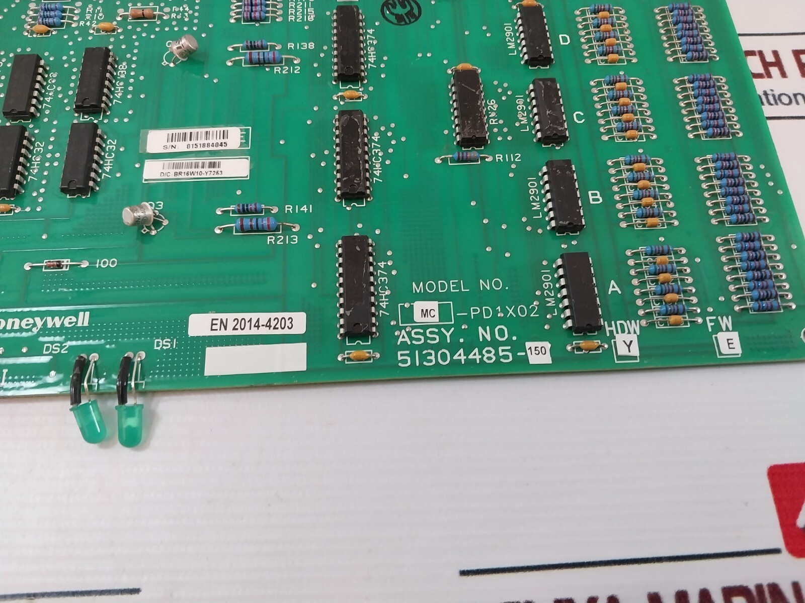 Honeywell 51304485-150 Digital Input Board Mc-pd1x02 Rev.: E