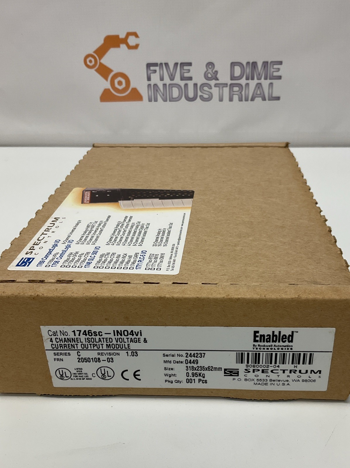 Spectrum 1746sc-NI8u SLC 500 8-Channel Universal Analog Input Module AB Enabled