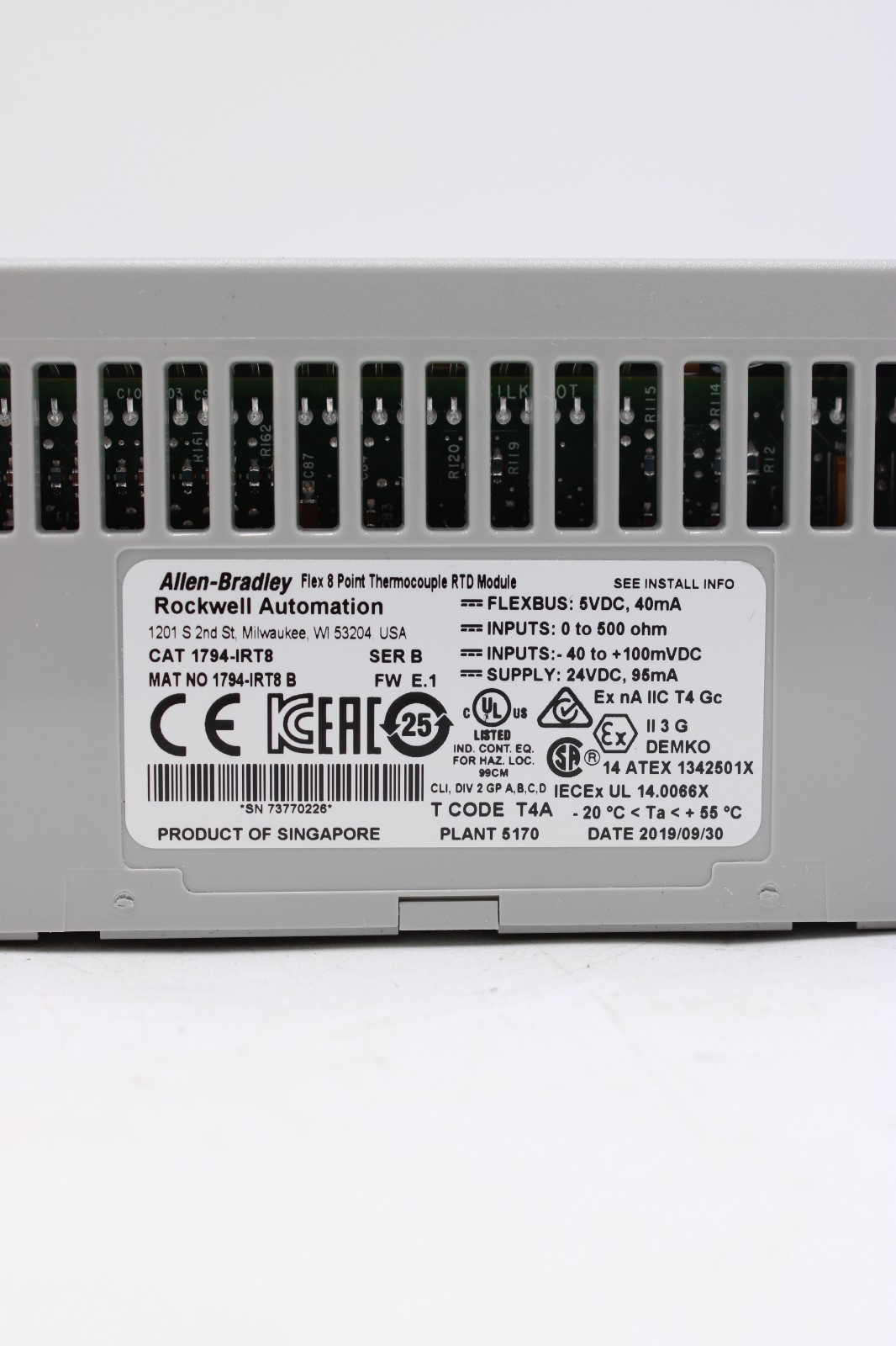 Allen-Bradley 1794-IRT8 Flex I/O 8-Channel High-Speed Temperature Input Module