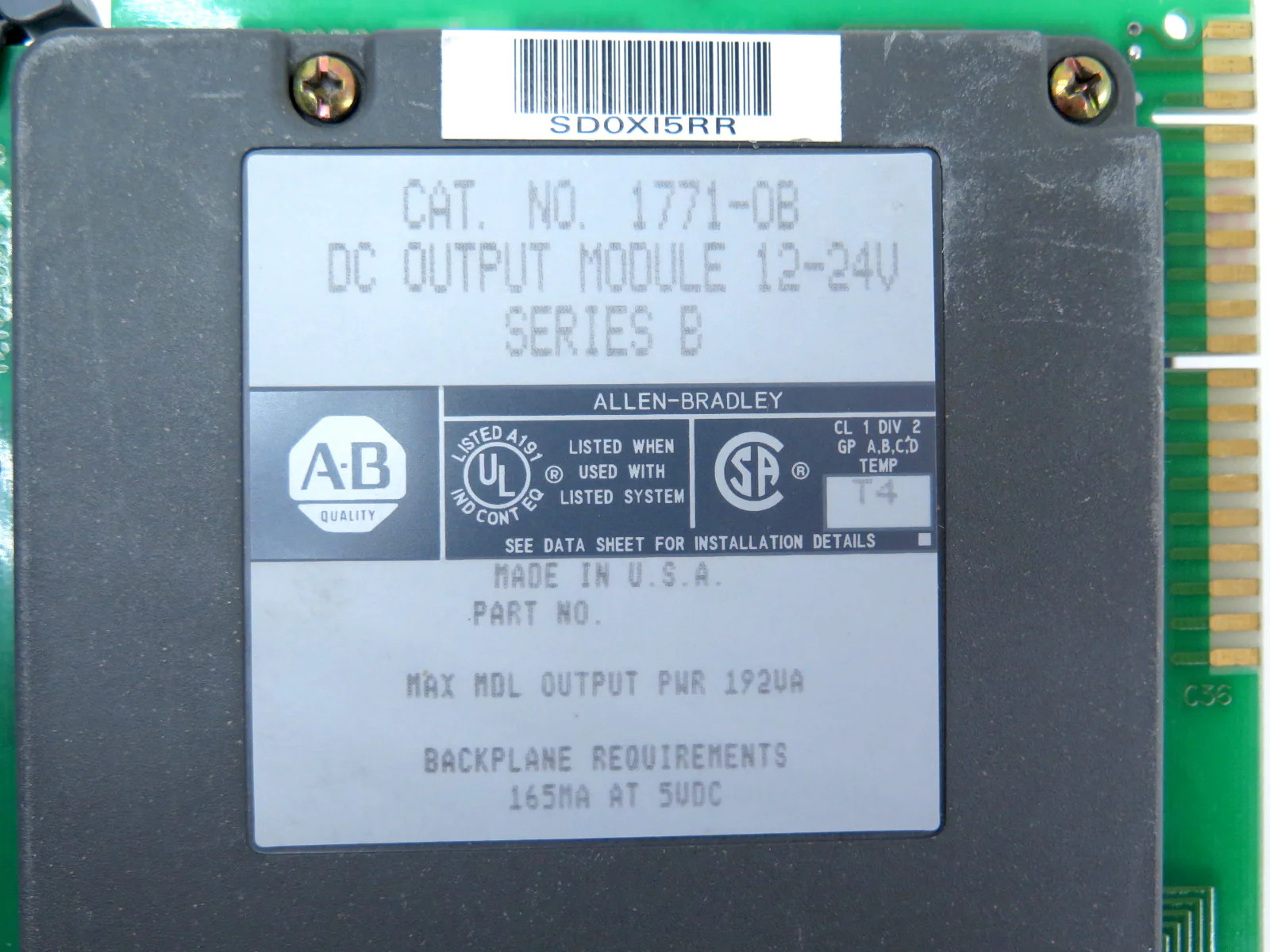 Allen-Bradley 1771-OB DC Output Module 12-24V Ser.B