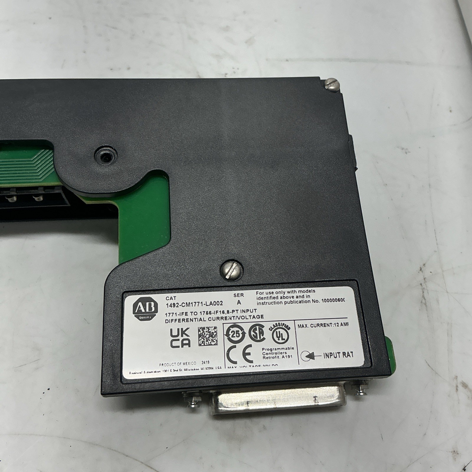 allen bradley swing-arm conversion module 1492-CM1771-LA002 SER. A Y-957