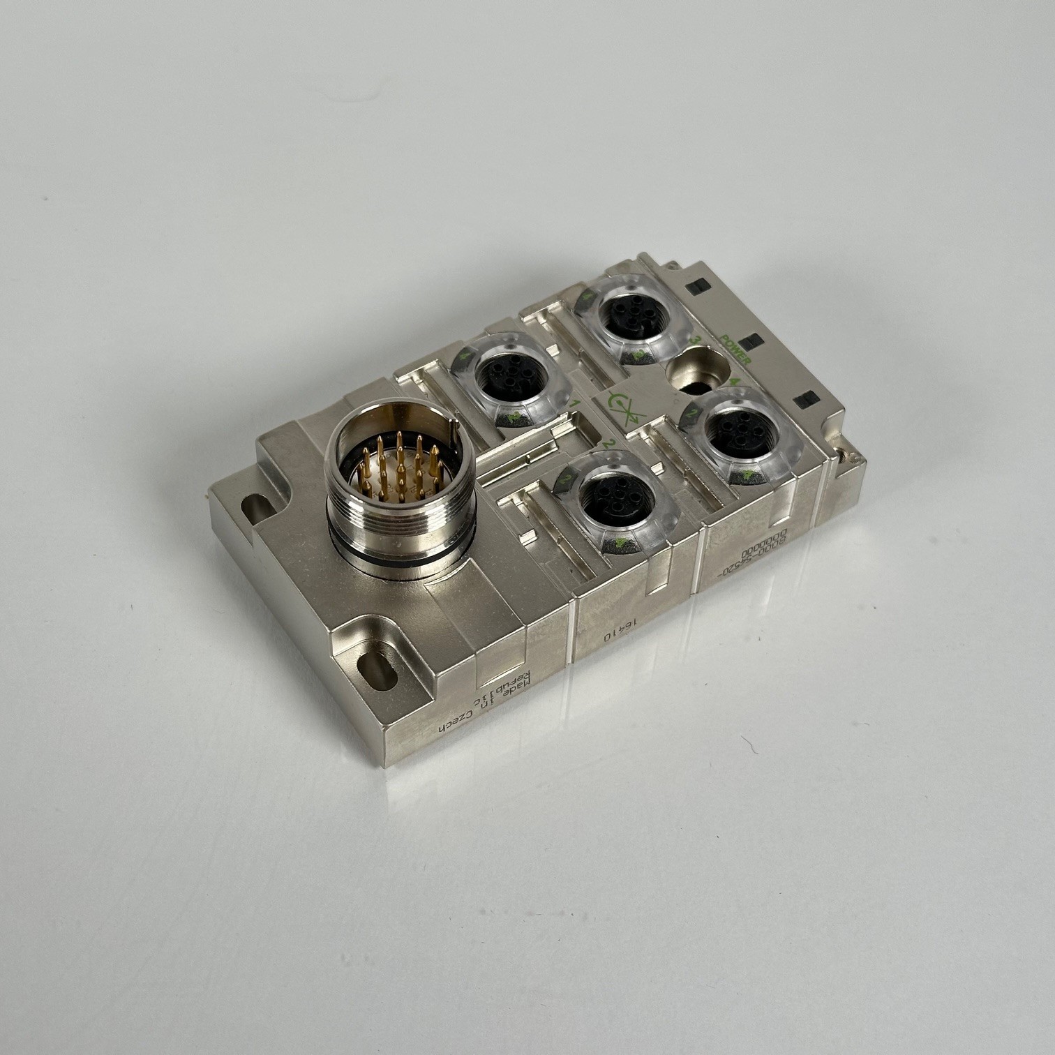 (NEW) MURR ELEKTRONIK 8000-54520-0000000 MVP-Metall, 4xM12, 5pol, Steck.